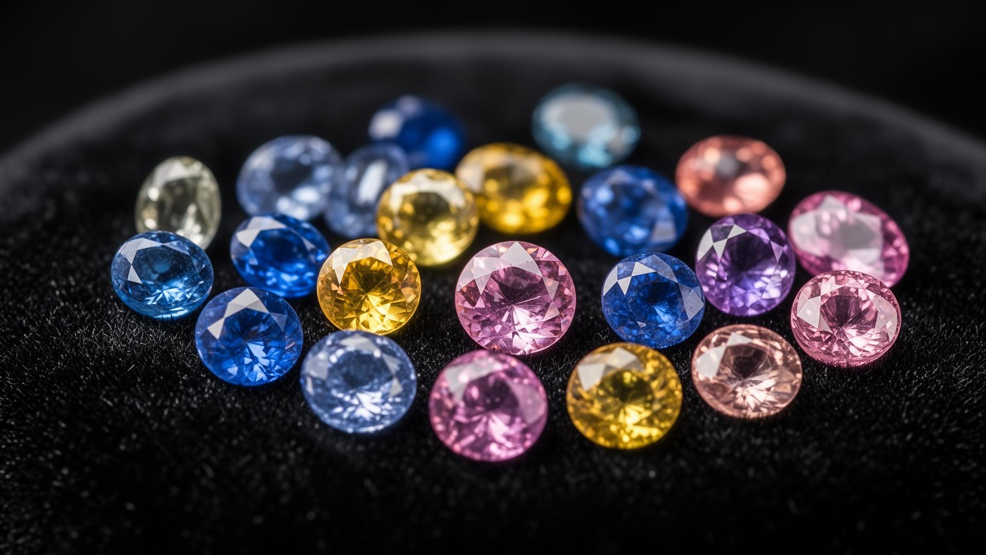 Loose Ceylon sapphires in assorted colours