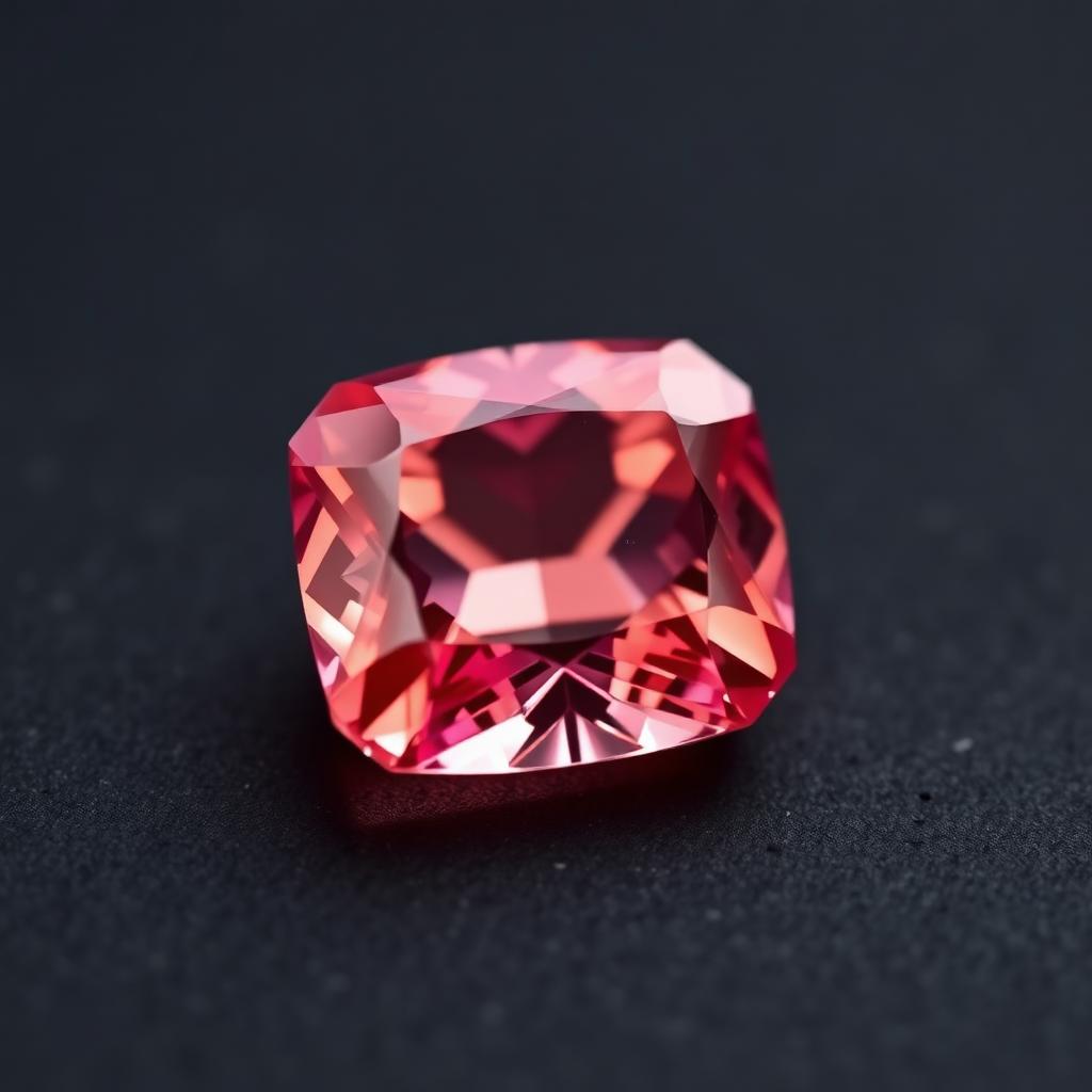 Padparadscha Sapphire — Cushion